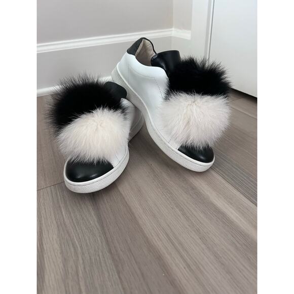 JOSHUA SANDERS
White Leather Trainers with Pom Pom .Size 35, no box - Picture 1 of 8